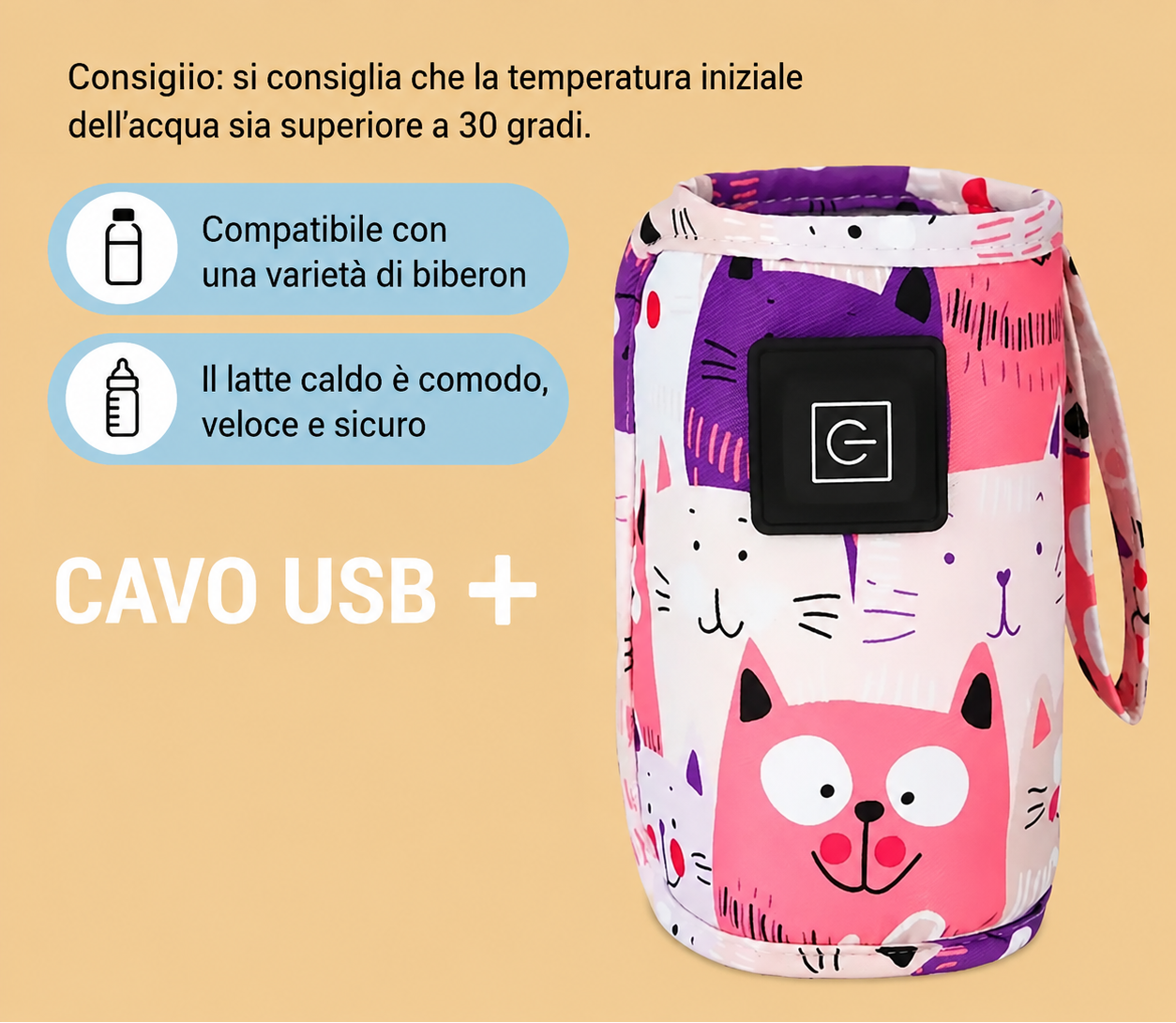 Scalda biberon USB Portatile Viaggio